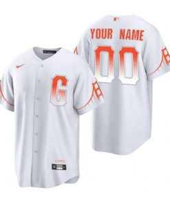 Custom San Francisco Giants White 2021 City Connect Cool Base Jersey