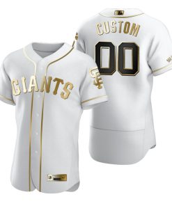 Custom San Francisco Giants White Flex Base Golden Edition Jersey