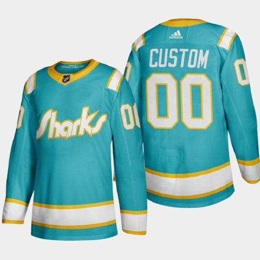 Custom San Jose Sharks 2020-21 California Golden Seals Throwback Teal Jersey