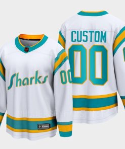 Custom San Jose Sharks 2022 Special Edition 20 Breakaway Player Retro White Jersey