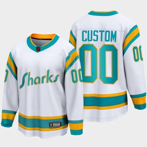 Custom San Jose Sharks 2022 Special Edition 20 Breakaway Player Retro White Jersey