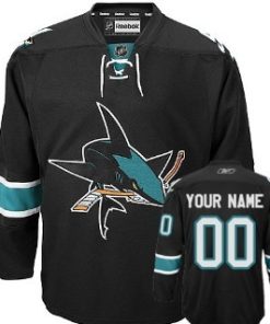 Custom San Jose Sharks Black Third Jersey