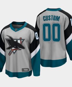 Custom San Jose Sharks Reverse Retro 2021 Special Edition Gray Jersey