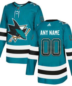 Custom San Jose Sharks Teal Drift Fashion Jersey