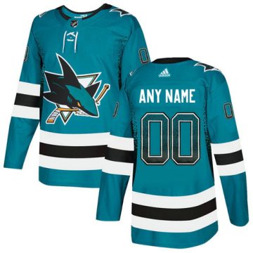 Custom San Jose Sharks Teal Drift Fashion Jersey