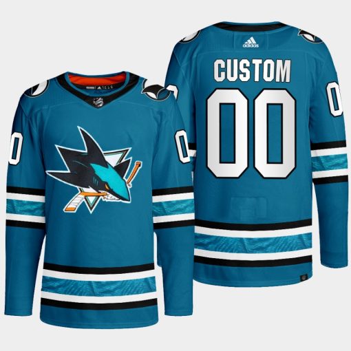 Custom San Jose Sharks Teal Primegreen Home Jersey 2022-23