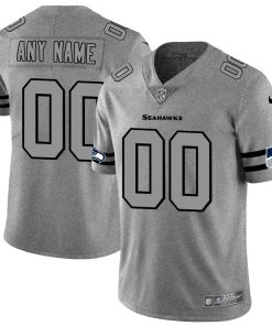 Custom Seahawks 2019 Gray Gridiron Gray Vapor Untouchable Limited Jersey