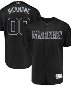 Custom Seattle Mariners 2019 Players' Weekend Flex Base Roster Black Jersey