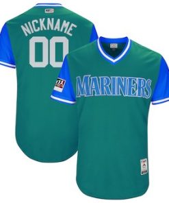 Custom Seattle Mariners Aqua 2018 Players' Weekend Flex Base Jersey