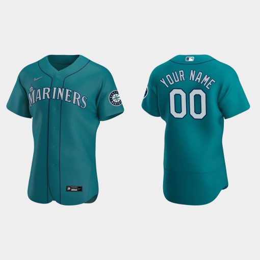 Custom Seattle Mariners Aqua Flex Base 2020 Alternate Jersey