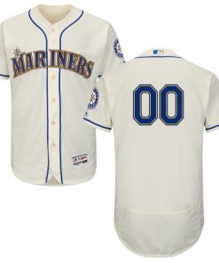 Custom Seattle Mariners Cream Flexbase Collection Jersey