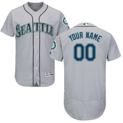 Custom Seattle Mariners Grey Flexbase Collection Jersey