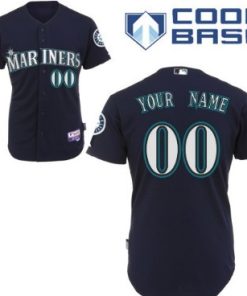 Custom Seattle Mariners Navy Blue Jersey