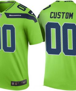 Custom Seattle Seahawks Green Color Rush Legend Football Limited Jersey