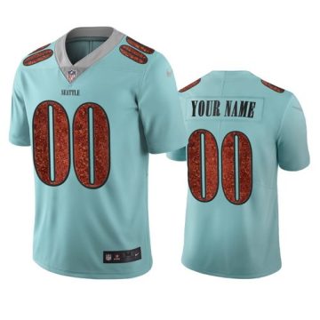 Custom Seattle Seahawks Light Blue Vapor Limited City Edition Football Jersey