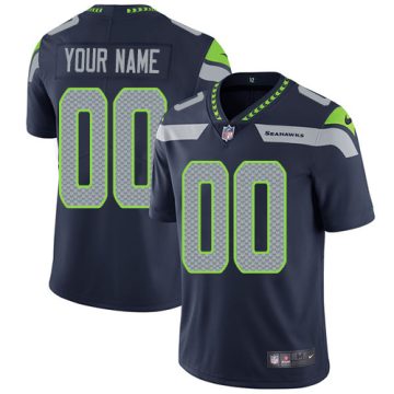 Custom Seattle Seahawks Navy Vapor Untouchable Player Limited Jersey
