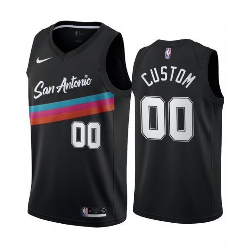 Custom Spurs Black Swingman 2020-21 City Edition Jersey