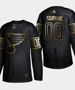 Custom St Louis Blues 2019 Golden Edition Black Player Jersey