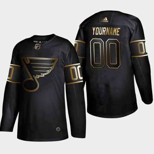 Custom St Louis Blues 2019 Golden Edition Black Player Jersey