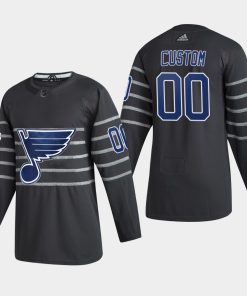 Custom St Louis Blues 2020 All-star Game Gray Jersey