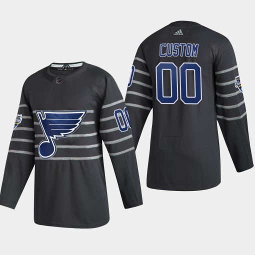 Custom St Louis Blues 2020 All-star Game Gray Jersey