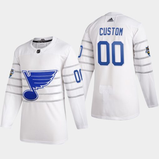 Custom St Louis Blues 2020 All-star Game White Jersey