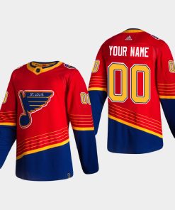 Custom St Louis Blues 2021 Season Reverse Retro Pro Special Edition Red Jersey