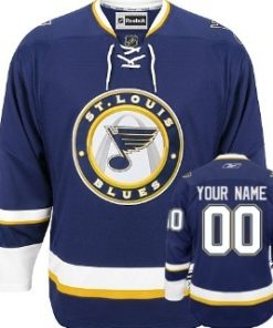 Custom St Louis Blues Blue Third Jersey
