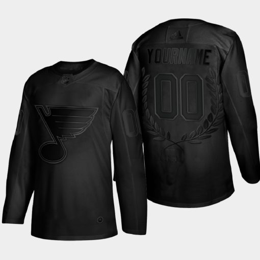 Custom St Louis Blues Glory Black Award Jersey