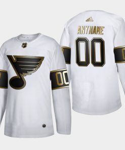 Custom St Louis Blues Golden Edition White Jersey