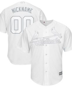 Custom St Louis Cardinals 2019 Players' Weekend Cool Base Roster White Jersey