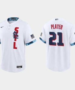 Custom St Louis Cardinals 2021 All-star Game Cool Base Jersey White