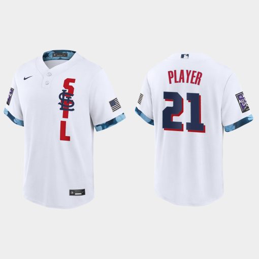 Custom St Louis Cardinals 2021 All-star Game Cool Base Jersey White