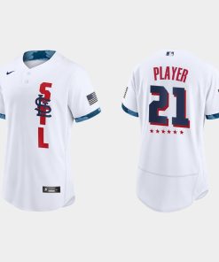 Custom St Louis Cardinals 2021 All-star Game Flex Base Jersey White