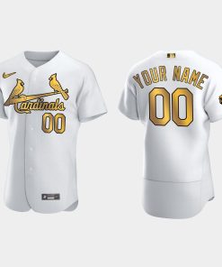 Custom St Louis Cardinals 2022 All-star Game Jersey White Gold