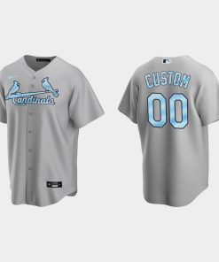 Custom St Louis Cardinals 2022 Father's Day Cool Base Jersey Gray