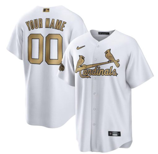 Custom St Louis Cardinals Active Player 2022 All-star Cool Base White Stitched Baseball Jersey