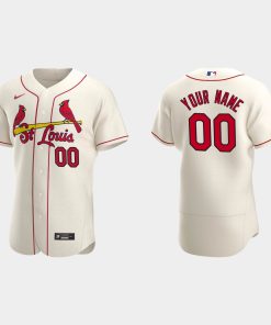 Custom St Louis Cardinals Cream Flex Base 2020 Alternate Jersey