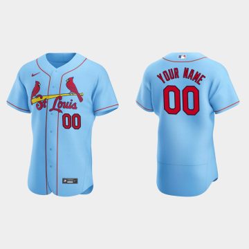 Custom St Louis Cardinals Light Blue Flex Base 2020 Alternate Jersey