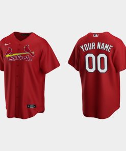 Custom St Louis Cardinals Red Cool Base Alternate Jersey