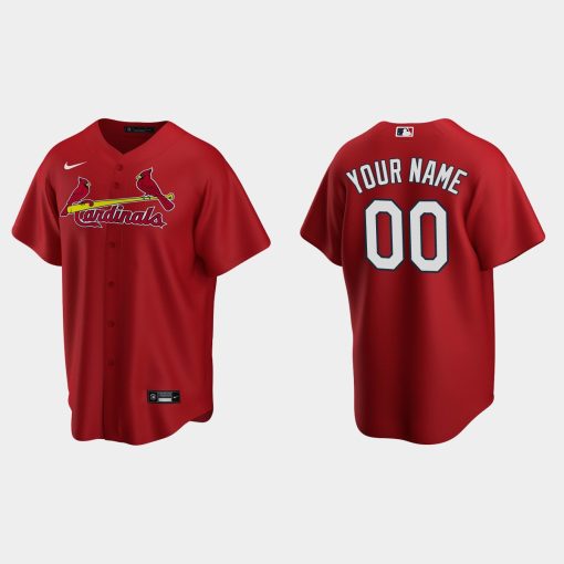 Custom St Louis Cardinals Red Cool Base Alternate Jersey