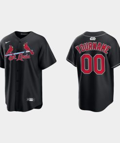 Custom St Louis Cardinals Star Wars Cool Base Jersey Black
