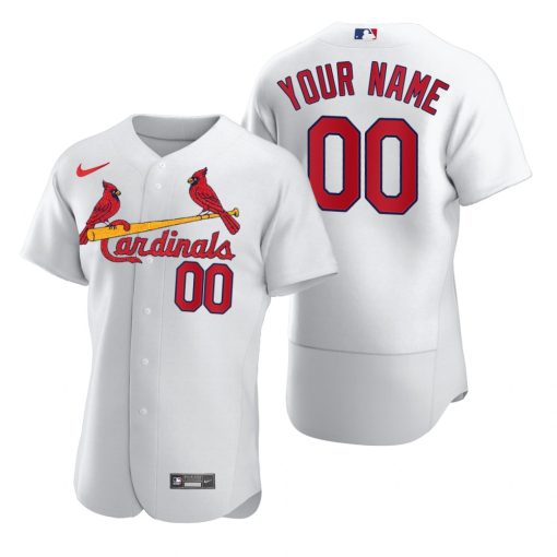 Custom St. Louis Cardinals White 2020 Flex Base Jersey