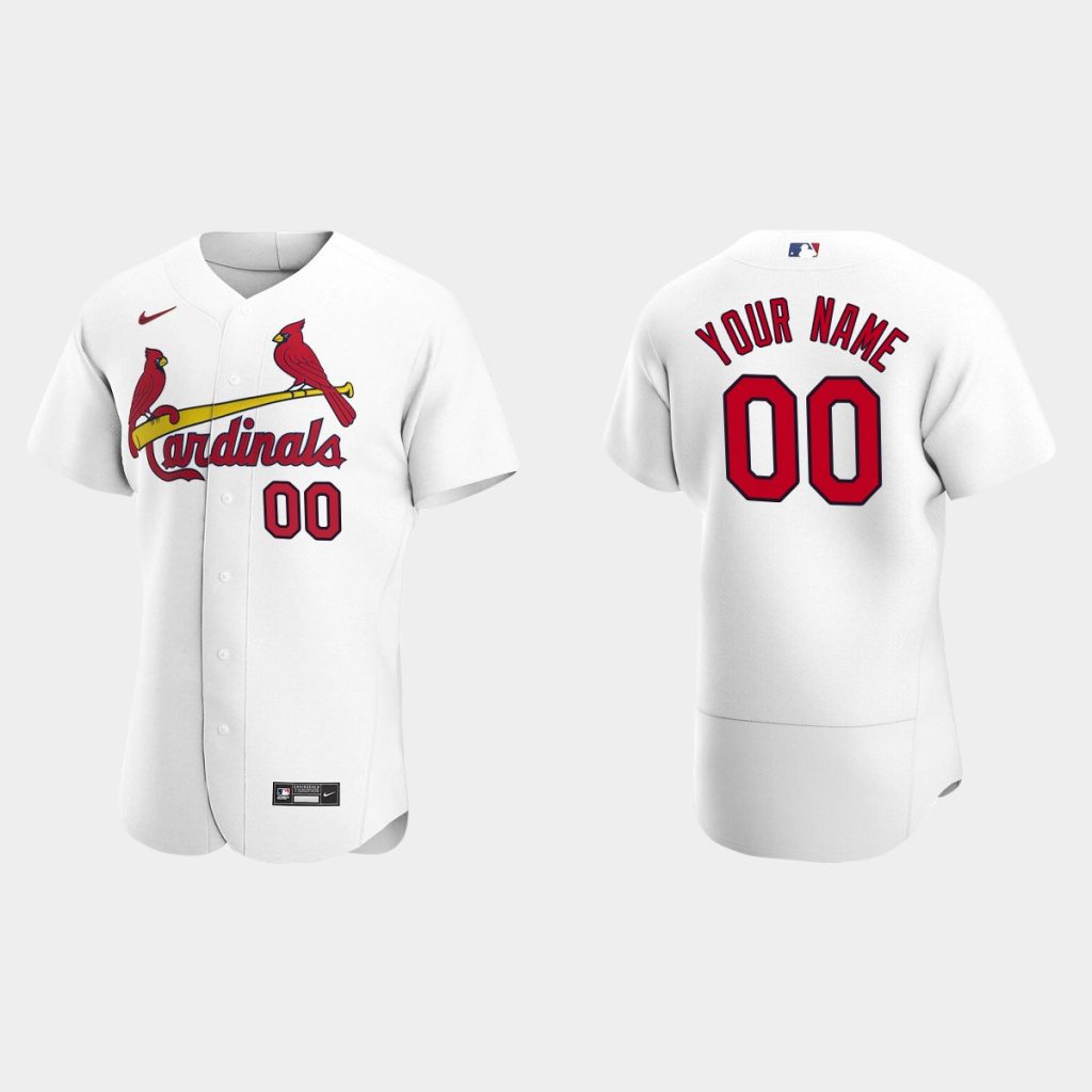 Custom St Louis Cardinals White Flex Base 2020 Home Jersey - Heretro.com