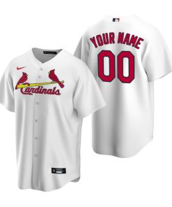 Custom St. Louis Cardinals White Cool Base Home Jersey