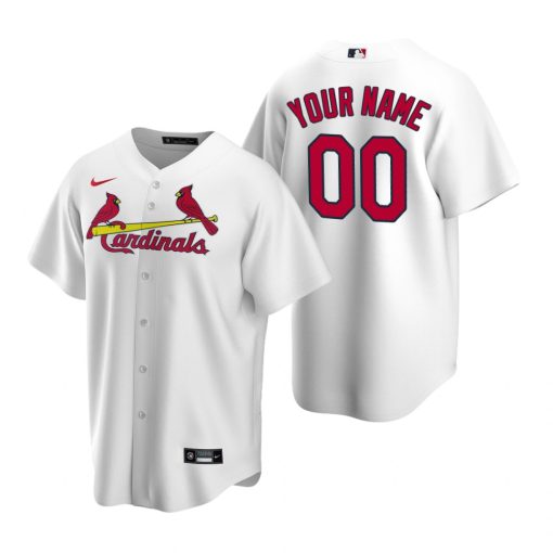 Custom St. Louis Cardinals White Cool Base Home Jersey