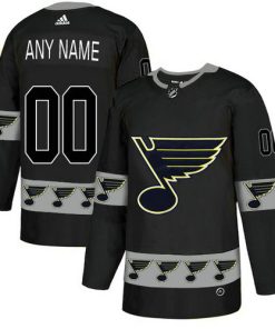 Custom Stlouis Blues Black Team Logos Fashion Jersey