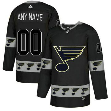 Custom Stlouis Blues Black Team Logos Fashion Jersey