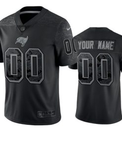Custom Tampa Bay Buccaneers Active Player Black Reflective Limited Stitched Jersey