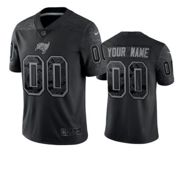 Custom Tampa Bay Buccaneers Active Player Black Reflective Limited Stitched Jersey